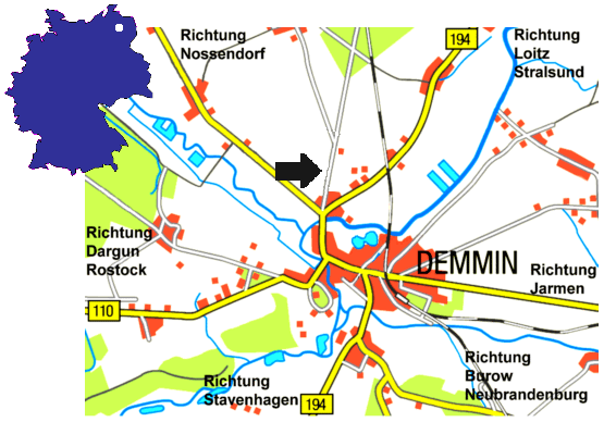 Anfahrtskizze zum Autohaus Schoknecht